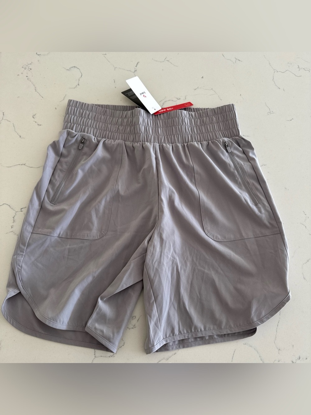 NWT Baleaf Gray Athletic Shorts Women’s High Waisted Pockets Running